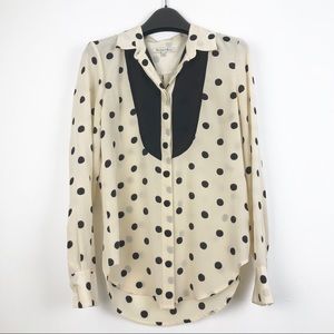 Madewell polka dot print silk button down